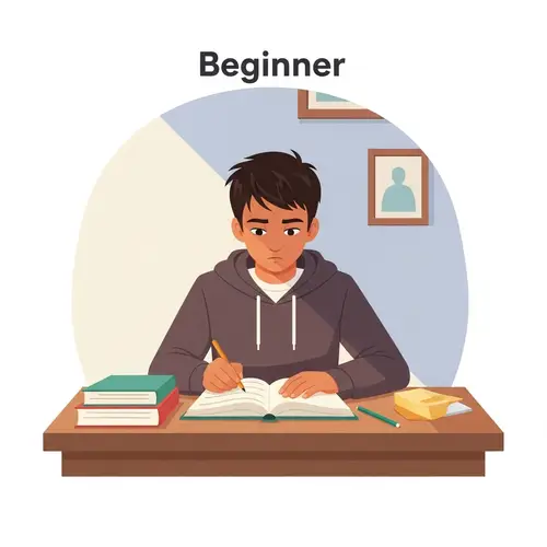 Beginner's Journey in Learning: Simple and Encouraging Illustration