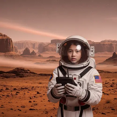 Young Thai Girl Stranded on Mars | Martian Terrain Journey