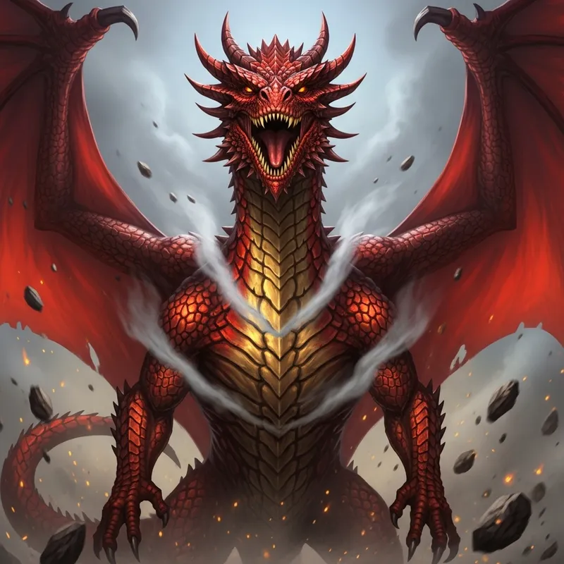 Hideous Red Dragon: Terrifying Beast Hideous Red Dragon: Terrifying Beast