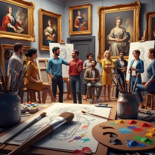 Vibrant 3D Art Studio: Tools & Creativity Unleashed