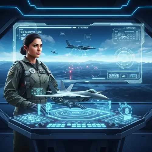 Futuristic Air Force Pilot Video Game - Virtual Training Module