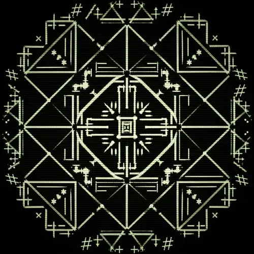 Vintage Geometric ASCII Art Pattern | Teletype Design