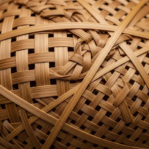 Traditional Chinese Bamboo Weaving Art: Rich Textured Craftsmanship