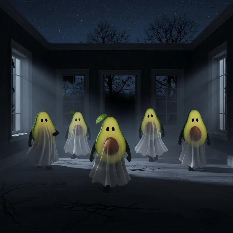 Avocado Ghosts Haunting Old House at Night | Dark Spirits
