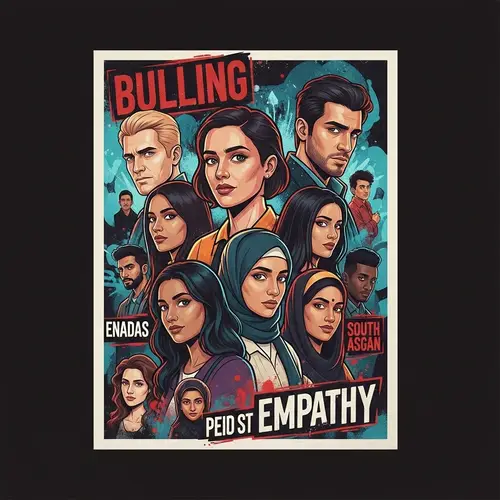 Empathy Poster | Impact of Bullying Depicted in Street Art Style