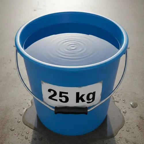 Realistic Blue Water Bucket - 25kg Weight