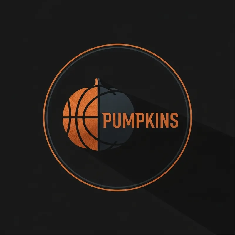 Minimalistic Shadow Logo for Basketball Team 'Pumpkins' | Custom Design