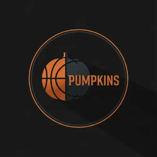 Minimalistic Shadow Logo for Basketball Team 'Pumpkins'