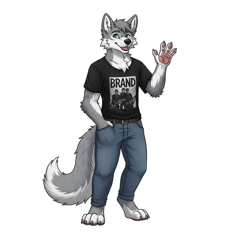 Casual Wolf Fursona - Furry Community Character