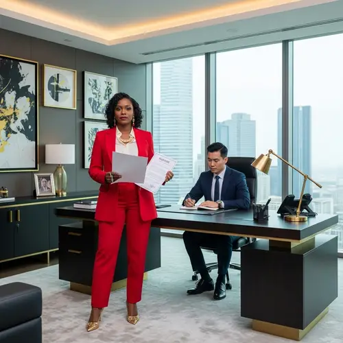 Powerful Black Woman CEO in Opulent Office | Luxury Business Lifestyle