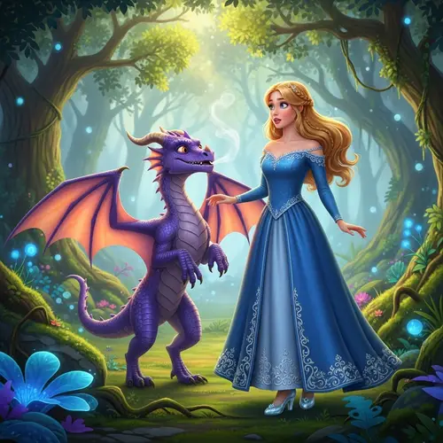 Princess Cinderella meets Spyro in Enchanted Forest