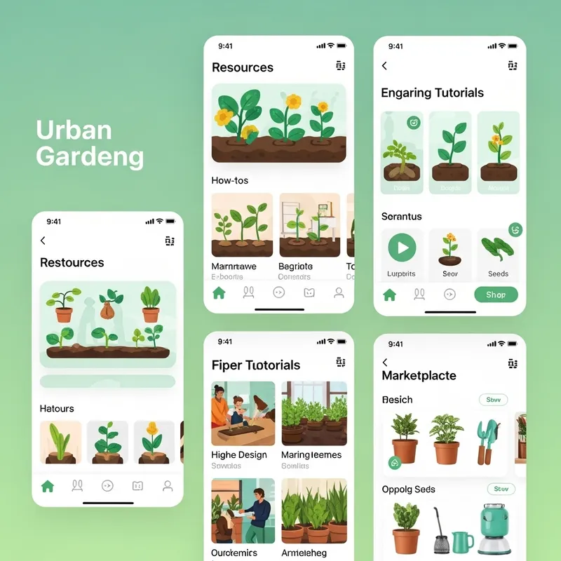 Urban Gardening App - Tutorials, Resources & Marketplace