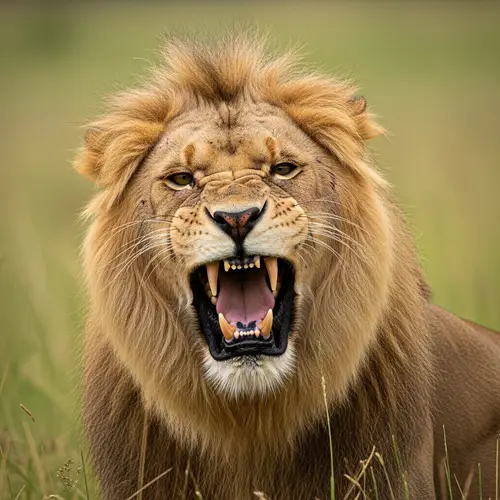 Majestic Lion Roaring - Symbol of Enduring Dominance
