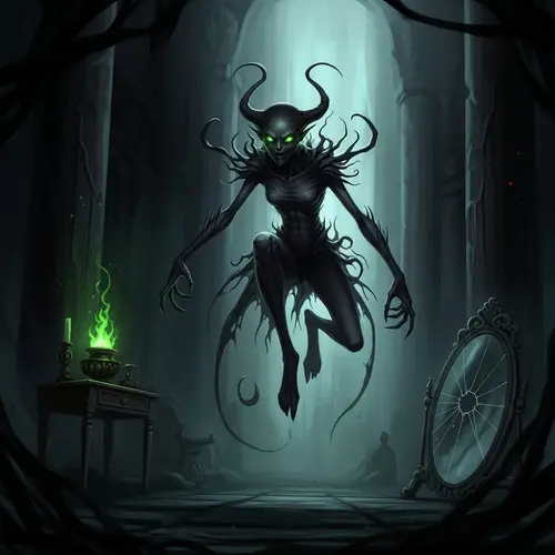 Envy's Embrace: Dark Fantasy Art Displaying the Power of Longing and Bitterness