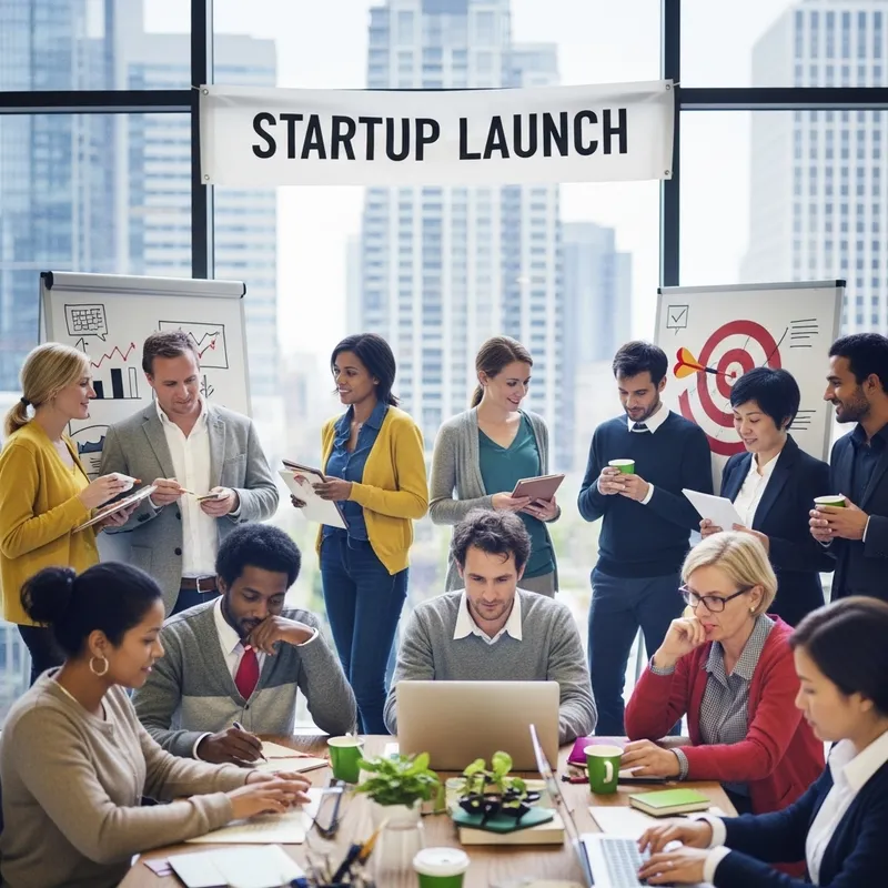 Starting a Business: Vibrant Setting with Diverse People