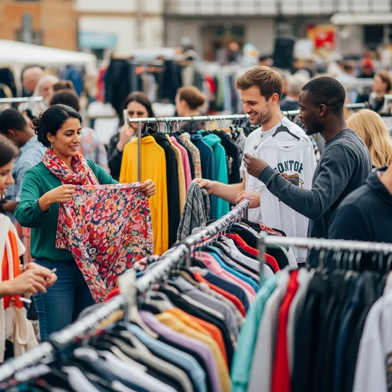Colorful Flea Market Clothing - Vibrant Pulguero de Ropa