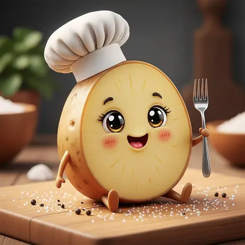 Cute Potato Slice: Fresh and Irresistible