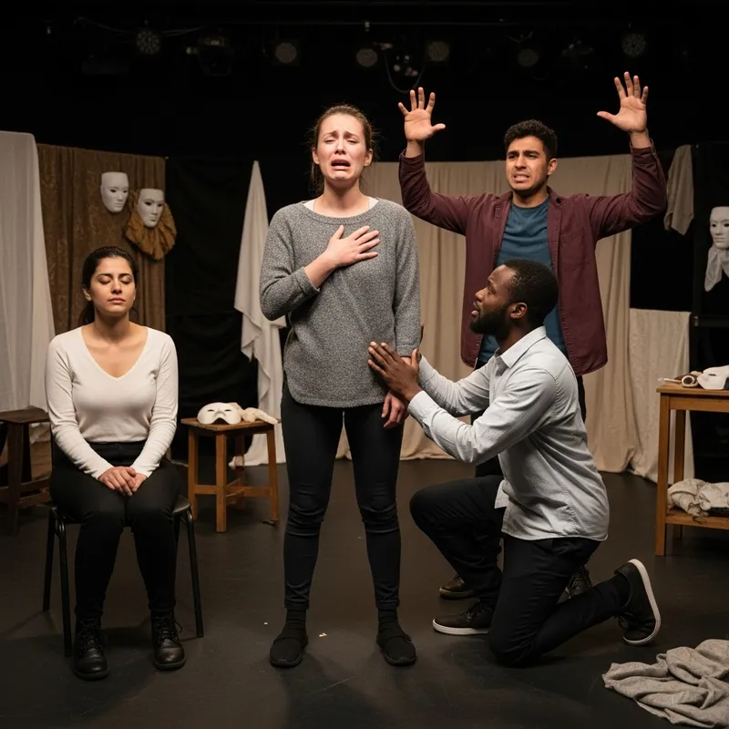 Artistic Depiction of Psychodrama Scene with Diverse Role-Players