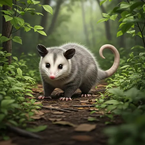 Charming Furry Possum in Enchanting Wilderness | Wildlife Photography