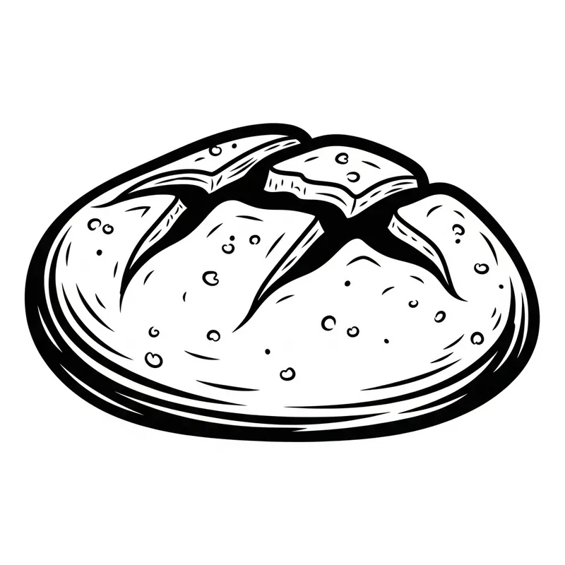 Handcrafted Artisan Bread Icon - Vintage Style