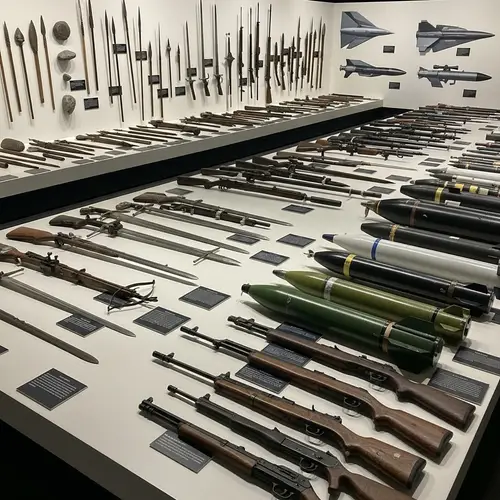 Evolution of Weapons Through History - Museum Display