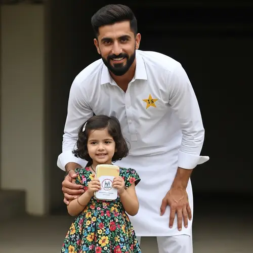 Athletic Man and Cute Girl in Traditional Attire Smiling Together