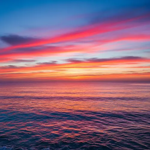 Impressionist Sunset Over the Ocean - Breathtaking View