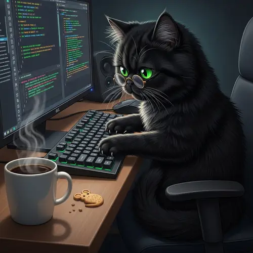 Green-Eyed Female Persian Cat | Coding