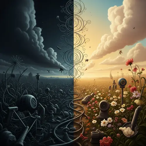 Journey from Burnout to Recovery: Surrealistic Digital Painting