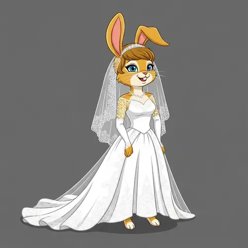 Elegant Lola Bunny Wedding Gown