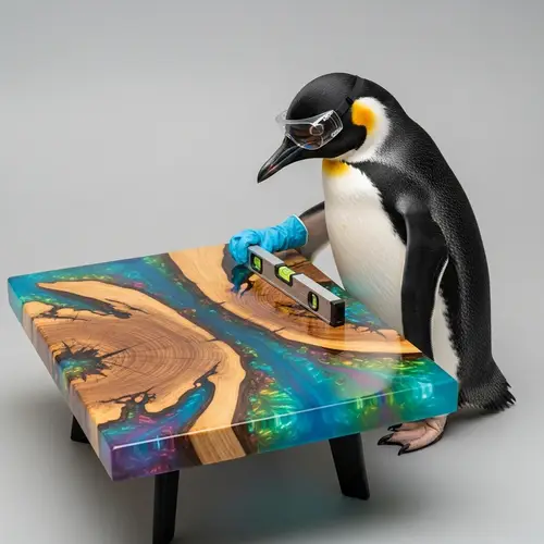 Penguin Crafting Epoxy Resin Table