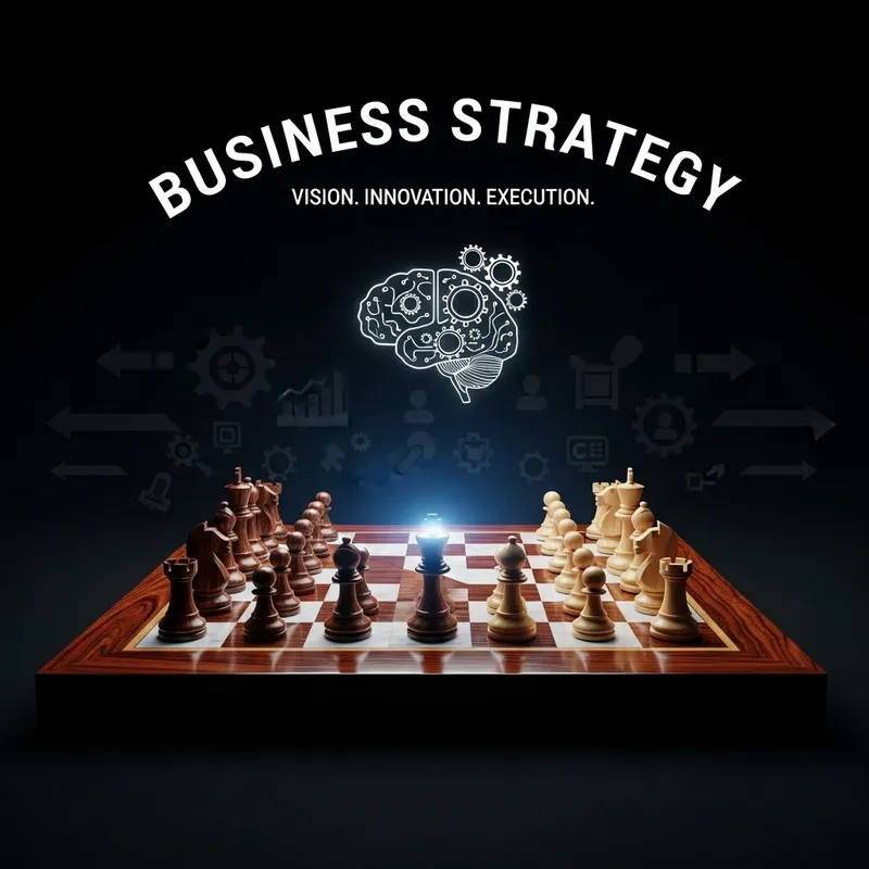 Chess Board Strategy without Figures - Business Strategy