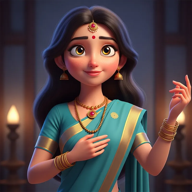 Captivating Indian Girl with Fair Complexion in Traditional Saree | 8K Detail