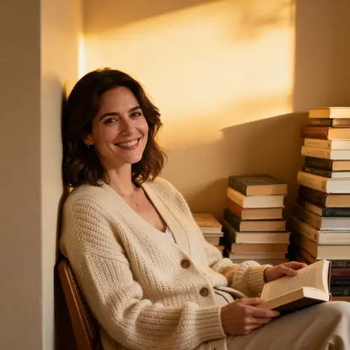 Cozy Writer's Portrait: Woman from New York