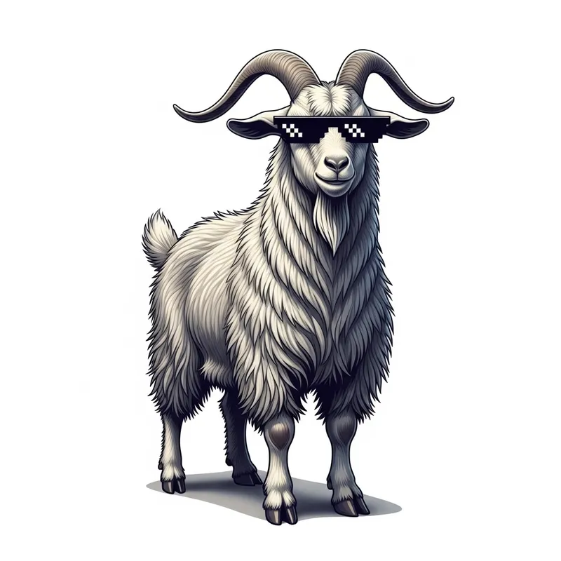 Cool Angora Goat in Stylish Sunglasses Cool Angora Goat in Stylish Sunglasses