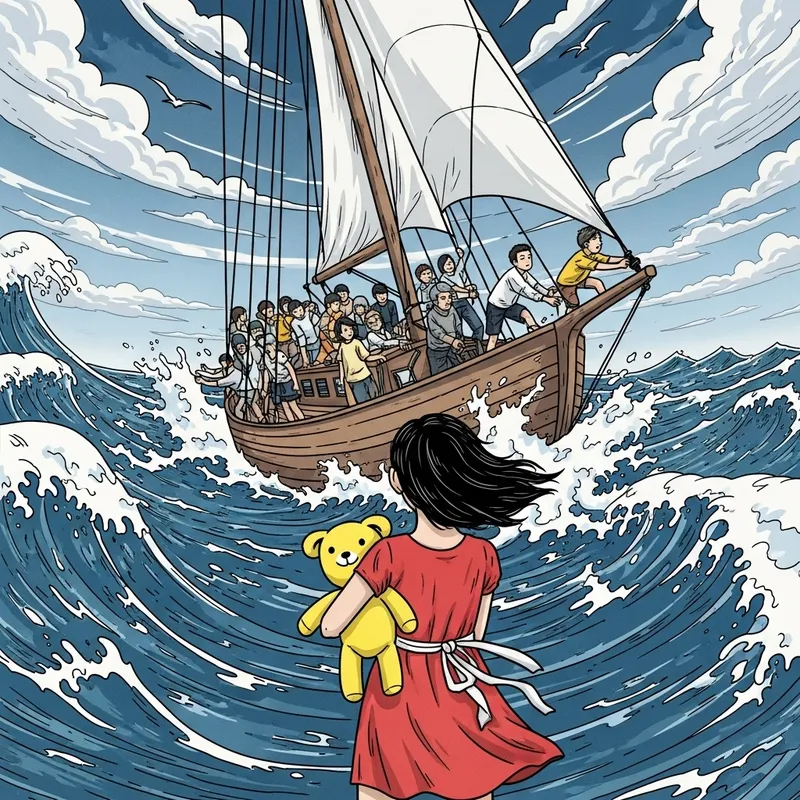 Vibrant Sailboat Adventure in Turbulent Seas Vibrant Sailboat Adventure in Turbulent Seas