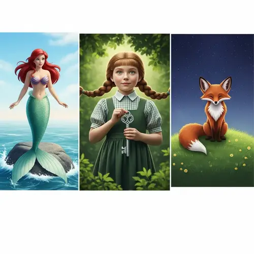 Enchanting Characters: Mermaid, Ellie, Fox
