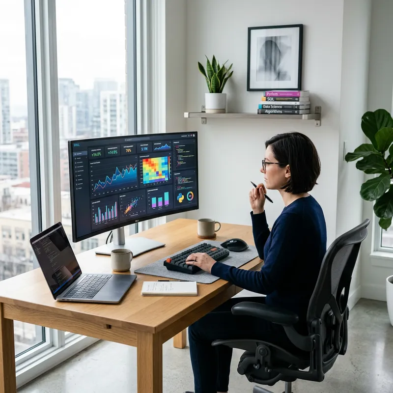 Minimalist Data Analysis Environment Layout | Clean Workspace Design