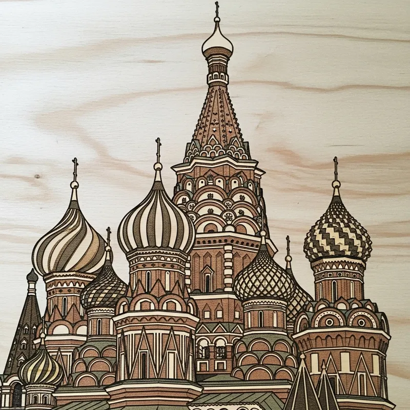 Russian Chip Carving Design: Intricate Patterns Inspired by Russian Domes