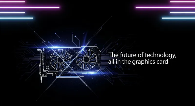 Futuristic Technology: Graphics Card & Neon Lights | Cyberpunk Aesthetic