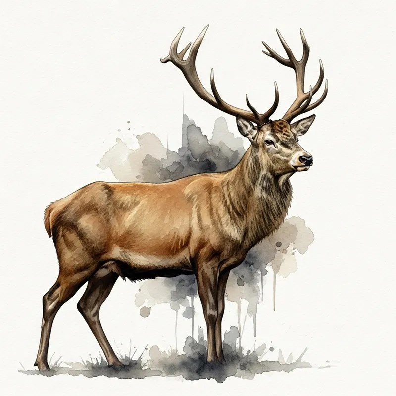 Watercolour Stag Painting: Capture the Majesty and Elegance