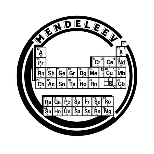 Periodic Table Logo Inspired by Russian Constructivism
