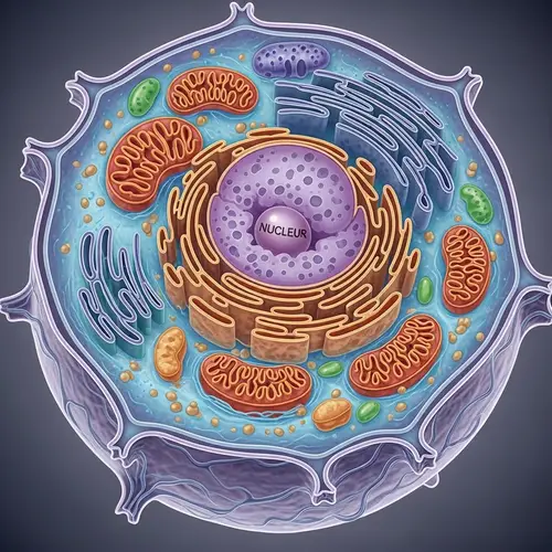 Eukaryotic Cell Structure: Detailed Scientific Illustration