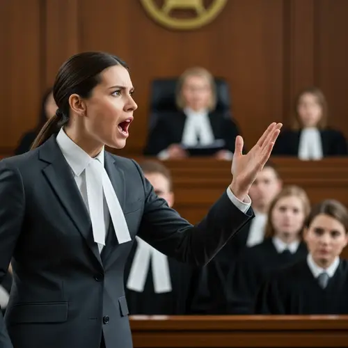 Legal Arguments Scene | Blurred Courtroom Image