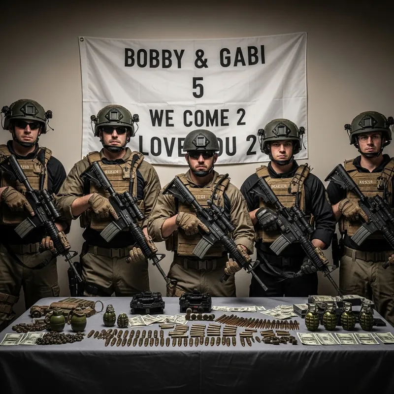 Realistic Special Ops Team with AR-15 Rifles & White Flag Realistic Special Ops Team with AR-15 Rifles & White Flag