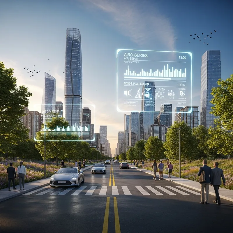 Futuristic Cityscape: 2b Time-Series Data and Eco Living