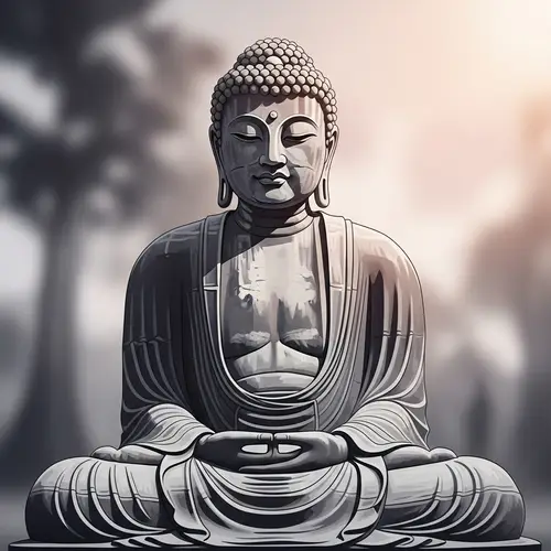 Abstract Buddha Statue | Peaceful Meditation Art