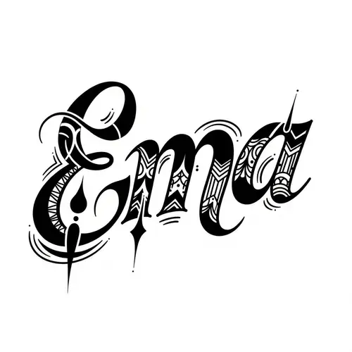 Stylish Tattoo Design for Ema: Elegance in Art
