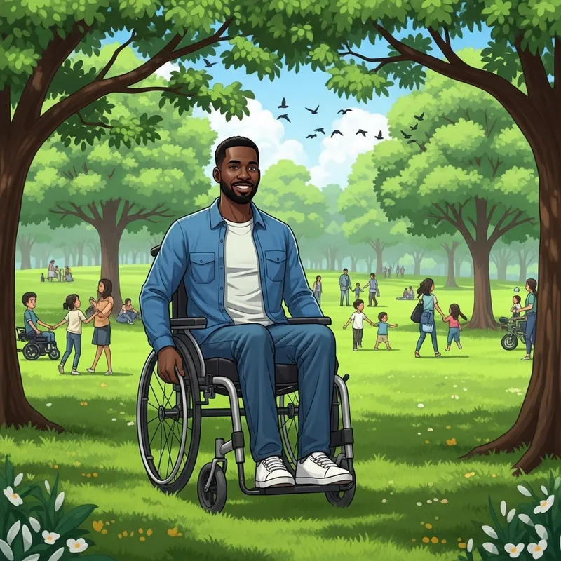 Empowered Black Man in Wheelchair