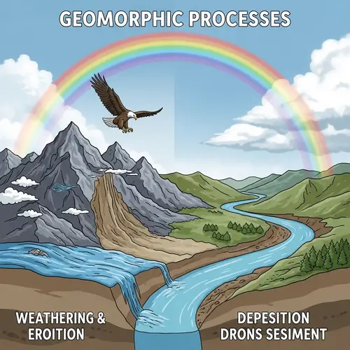 Illustration of Geomorphic Processes: Erosion and Deposition